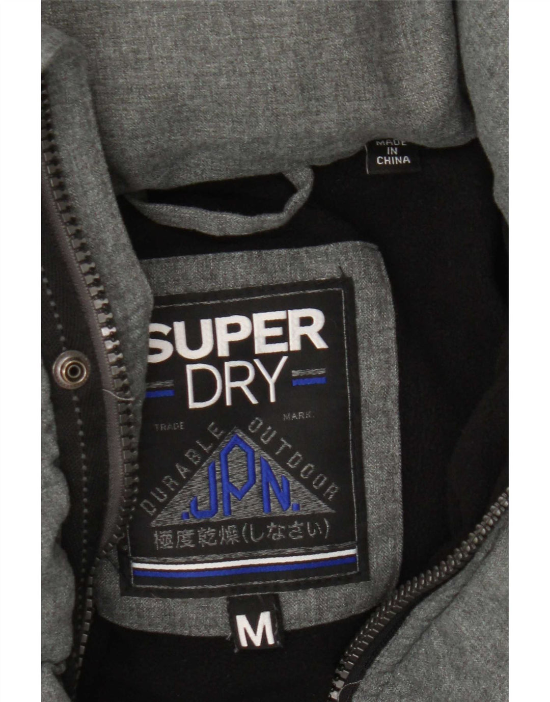 Giacca imbottita con cappuccio da uomo Superdry UIK 38 poliestere grigio medio