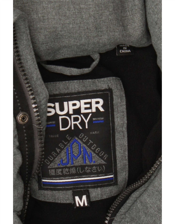 Giacca imbottita con cappuccio da uomo Superdry UIK 38 poliestere grigio medio