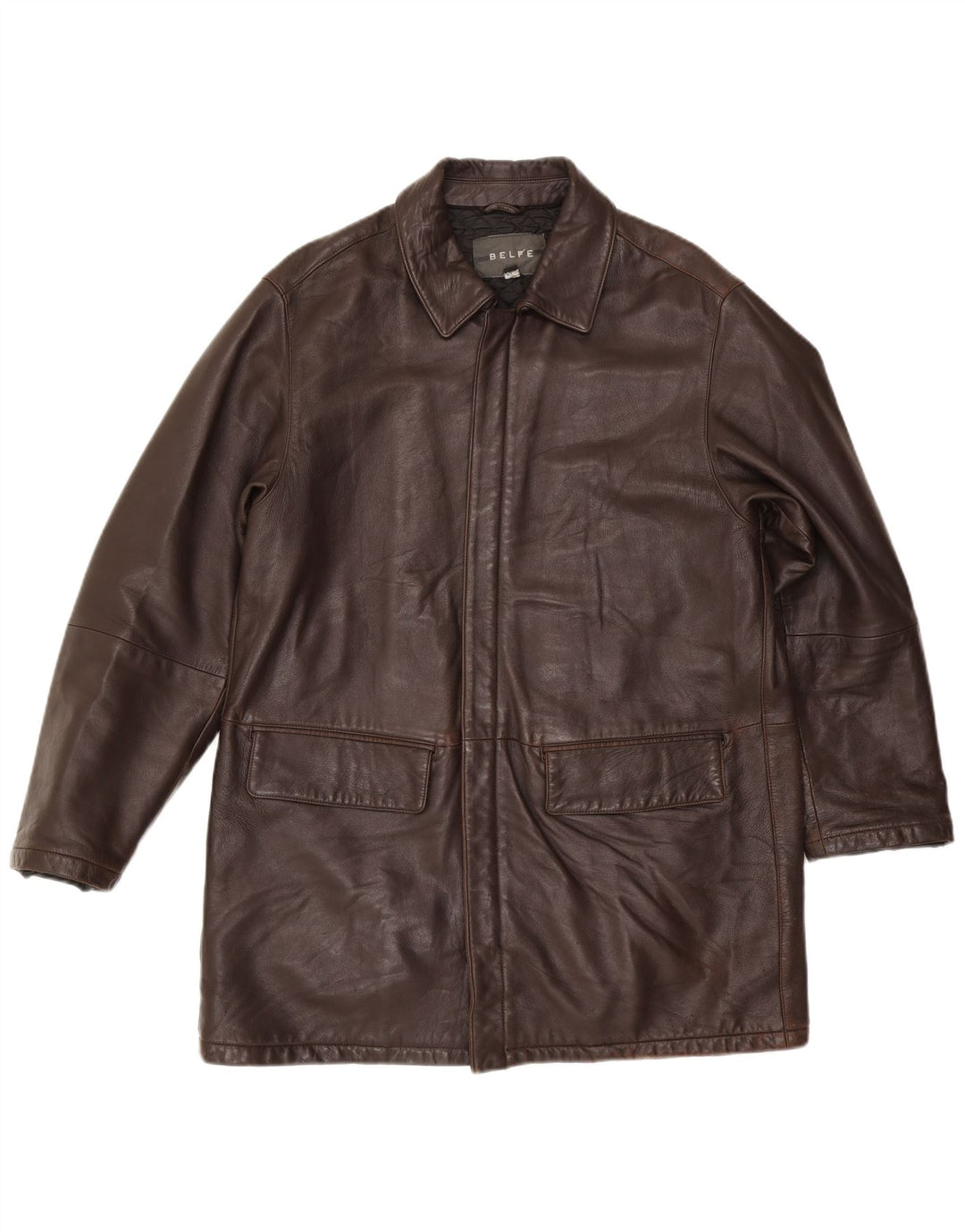 Giacca in pelle da uomo Belfe & Belfe UK 38 Pelle marrone medio