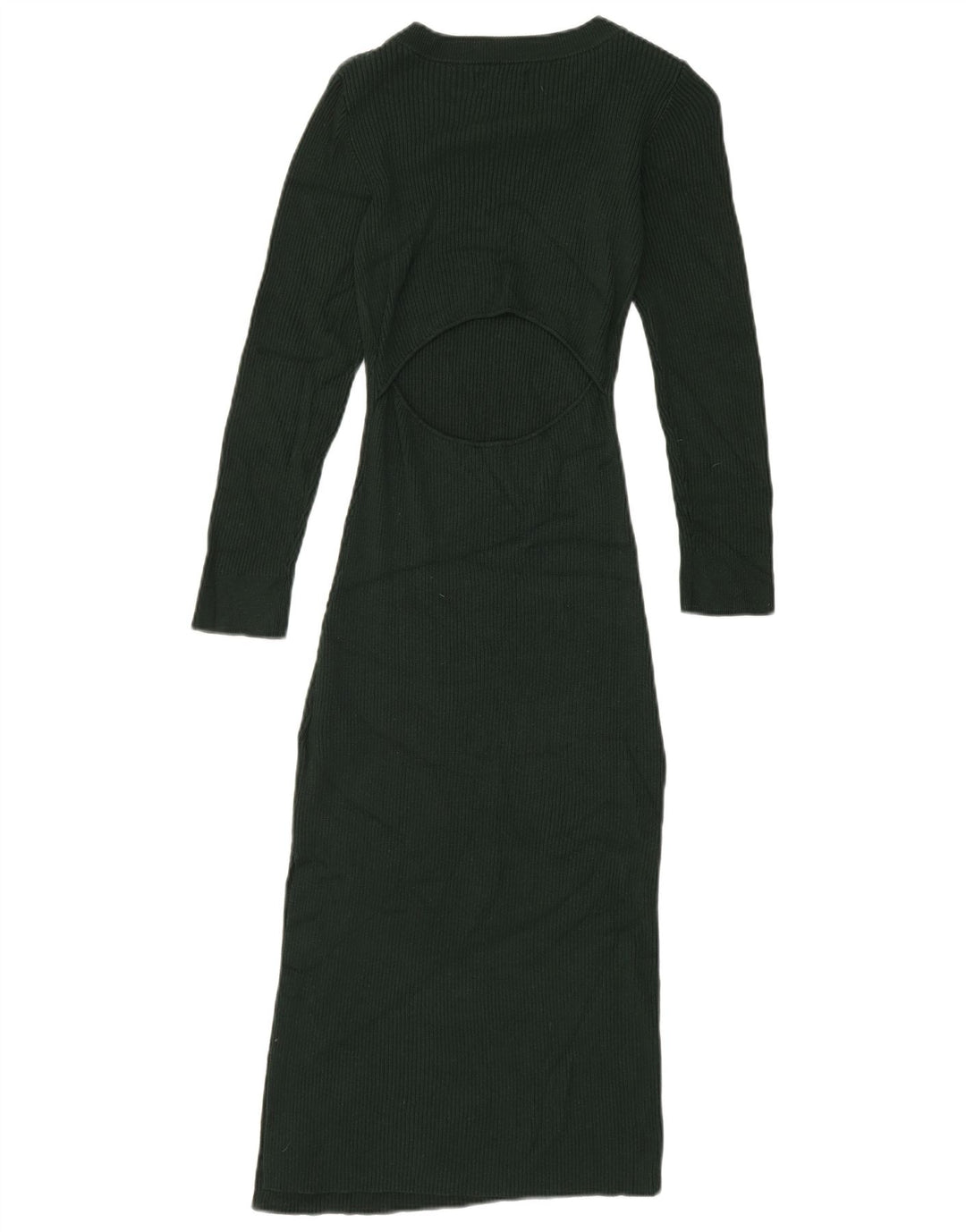 Abito aderente in maglia da donna Superdry UK 8 Small verde viscosa