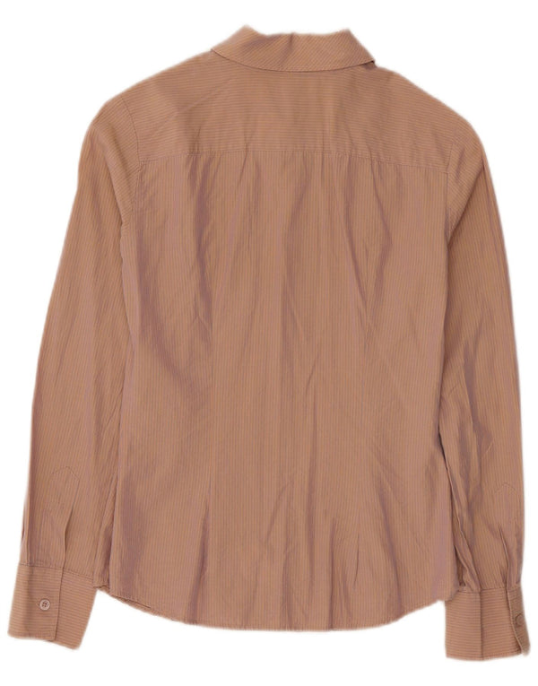 Camicia da smoking da donna Sisley UK 6 XS Cotone gessato beige
