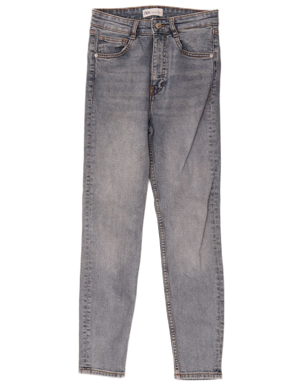 Jeans slim da donna Zara EU 38 Small W28 L27 Cotone blu