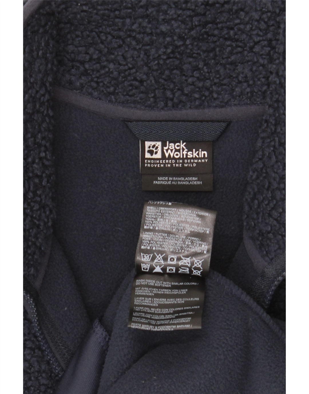 Giacca in pile da donna Jack Wolfskin UK 18 XL poliestere blu navy