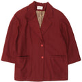 Giacca blazer vintage oversize da donna con maniche a 3/4 IT 49 XL Bordeaux