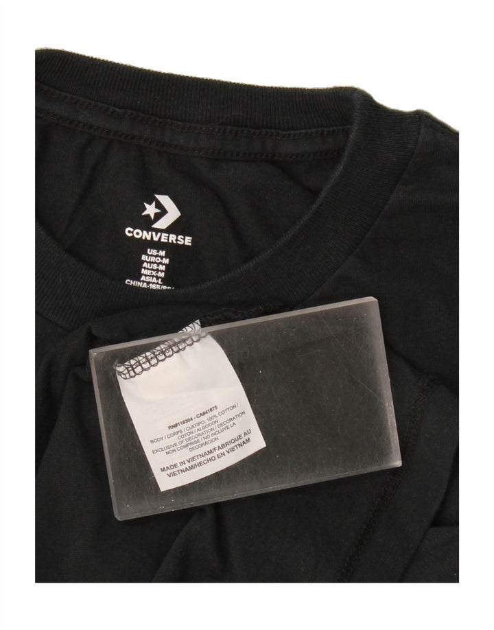 CONVERSE Womens T-Shirt Top UK 12 Medium Black Cotton Vintage Converse and Second-Hand Converse from Messina Hembry 