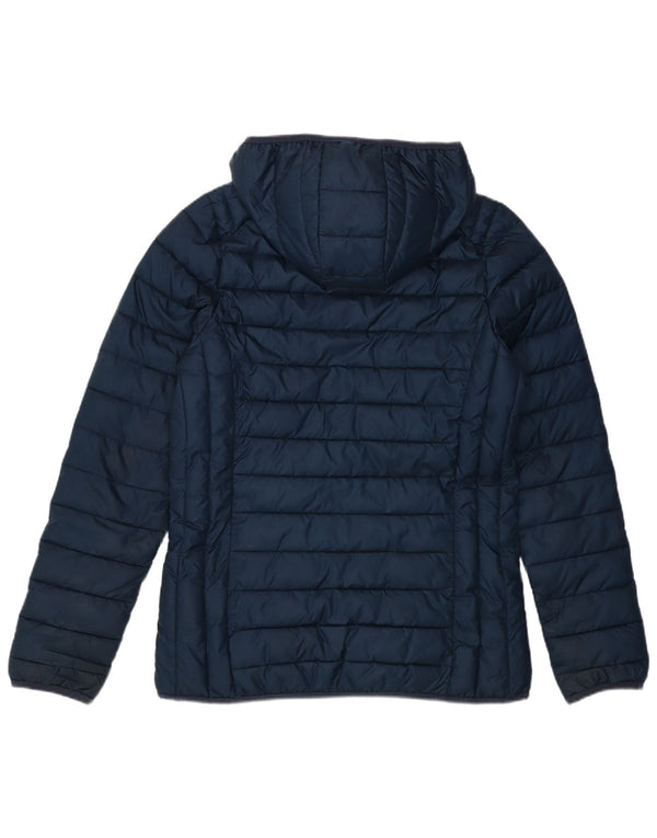 Giacca imbottita con cappuccio vestibilità ampia da donna Ellesse UK 10 Small Blu Navy