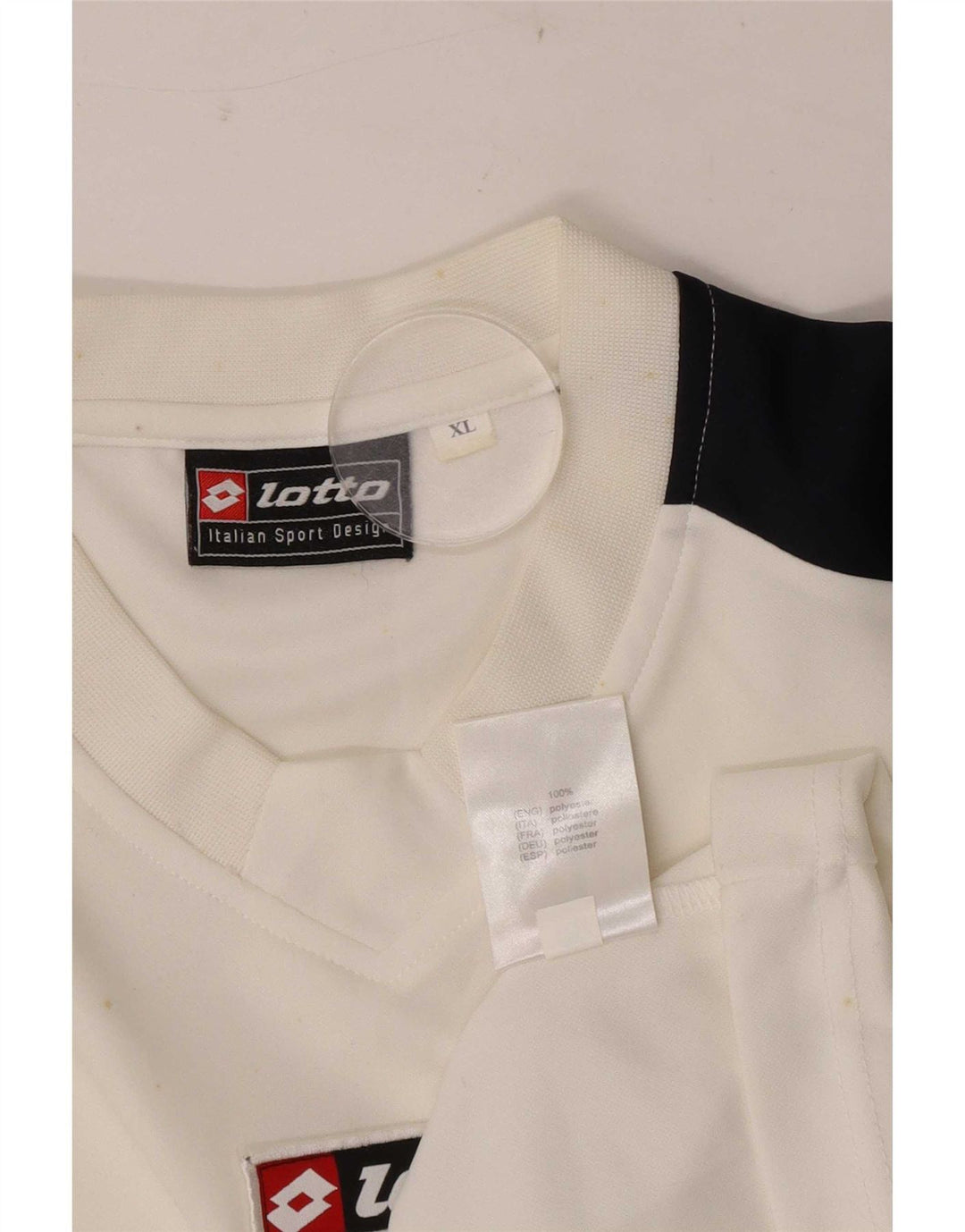 T-shirt grafica da uomo Lotto Top XL poliestere color block bianco
