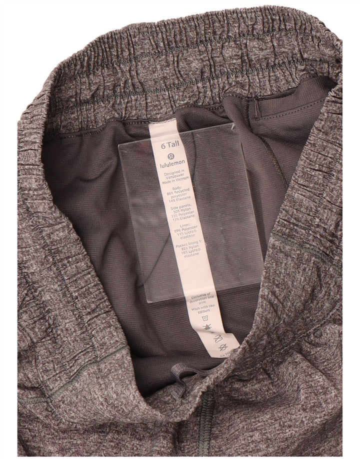 Pantaloncini sportivi da donna LULULEMON US 6 Poliestere color block grigio medio