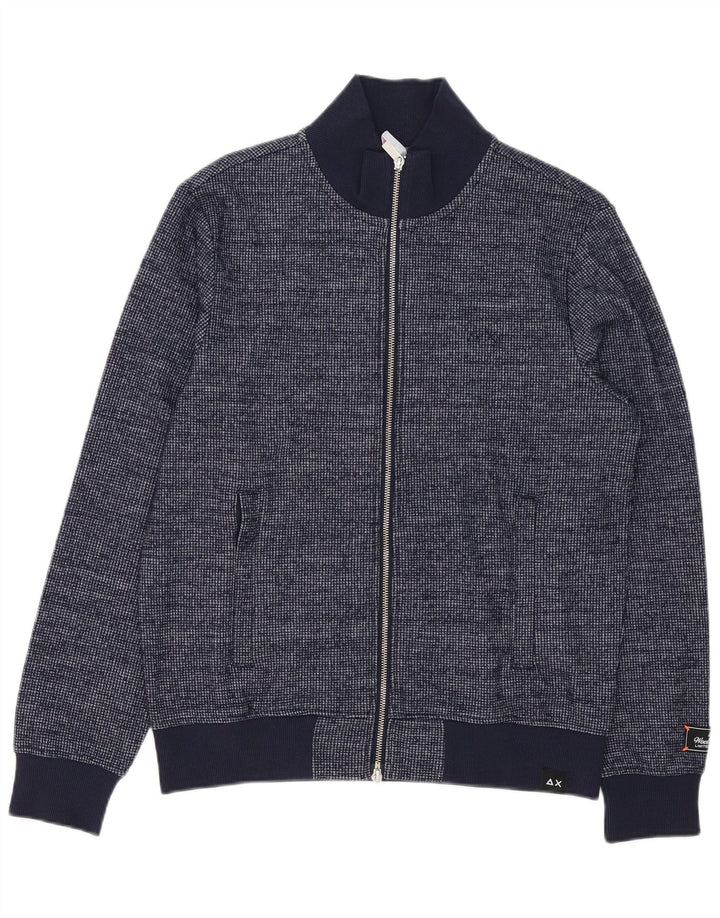 Maglione cardigan da uomo Sun68 poliestere medio blu navy