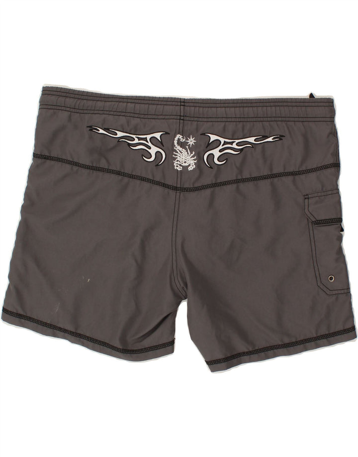 SCORPION BAY Mens Swimming Shorts XL Grey Polyester Vintage Scorpion Bay and Second-Hand Scorpion Bay from Messina Hembry 