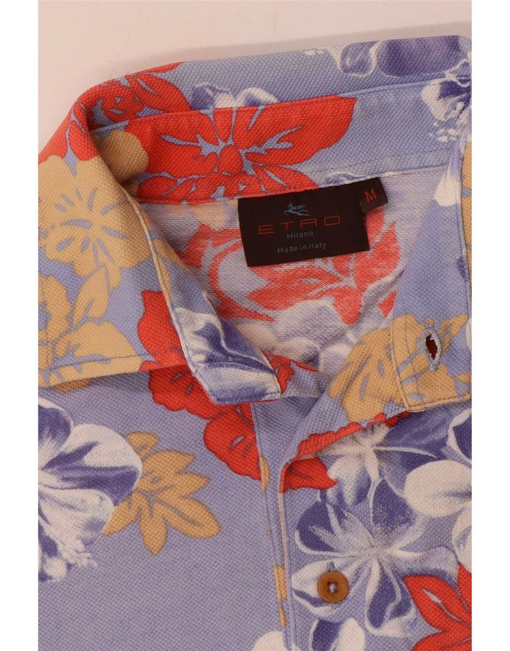 Polo da uomo Etro viola medio floreale