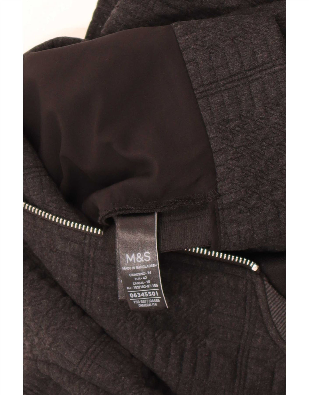 Giubbotto bomber da donna Marks & Spencer UK 14 grande poliestere grigio