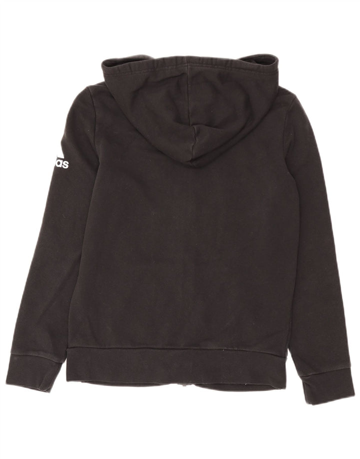 Maglione con cappuccio e zip da donna Adidas UK 12 medio nero
