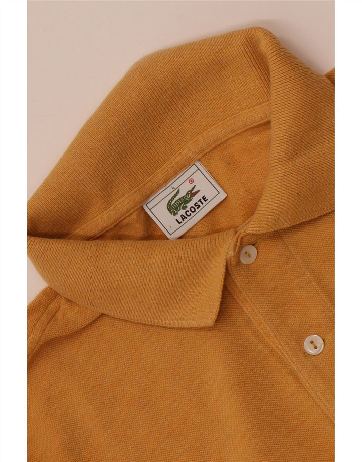 Polo LACOSTE da uomo a maniche lunghe taglia 4 arancione medio