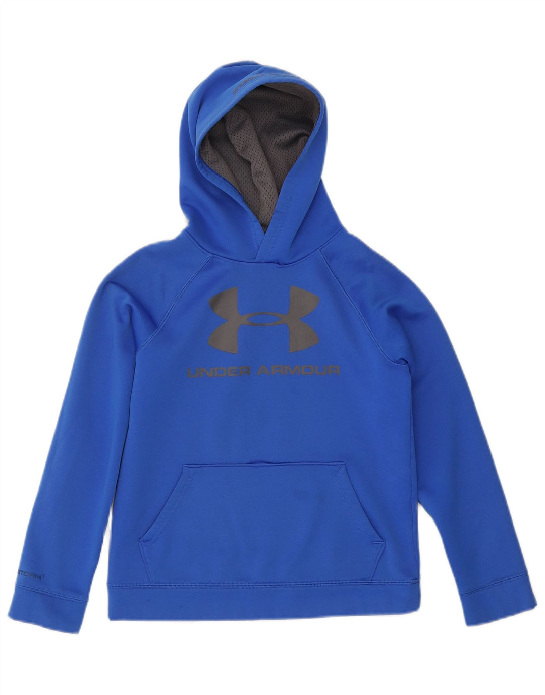 Felpa con cappuccio grafica da ragazzo Under Armour 9-10 anni blu medio