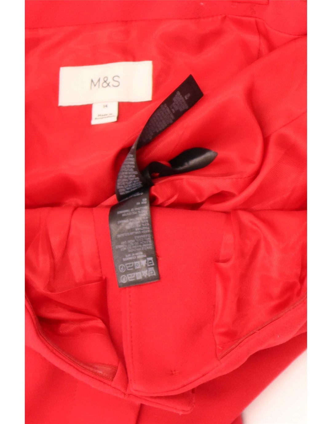 Top a corsetto da donna Marks & Spencer UK 14 poliestere rosso medio