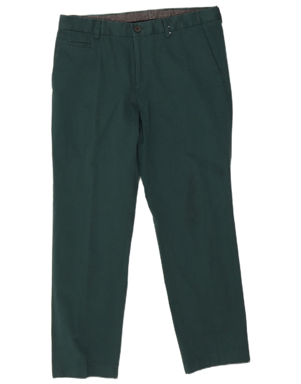 Pantaloni chino dritti da uomo Hugo Boss UK 46 Small W32 L26 Cotone verde