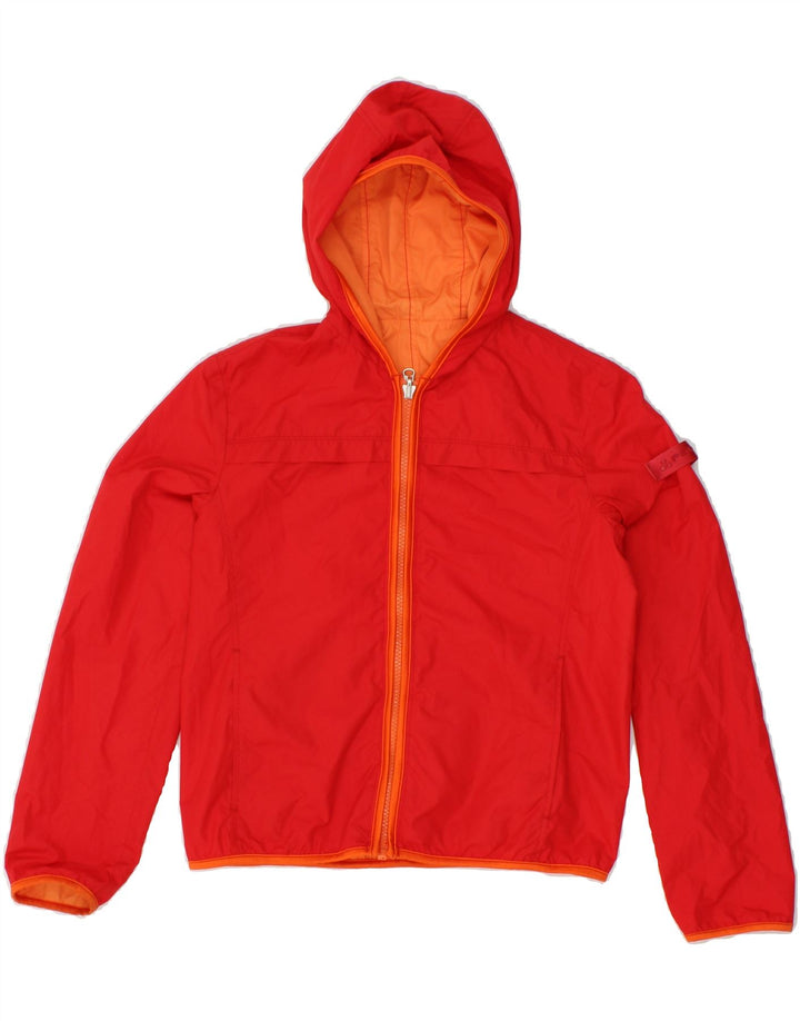 PEUTEREY Boys Hooded Reversible Jacket 9-10 Years Large Red Polyester Vintage PEUTEREY and Second-Hand PEUTEREY from Messina Hembry 