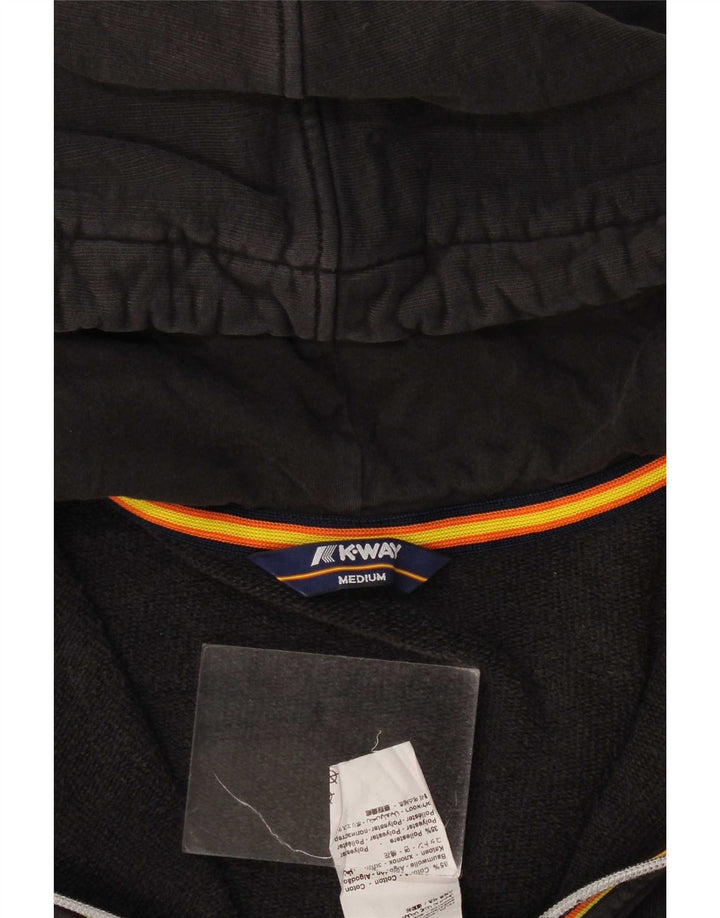 Maglione con cappuccio e zip da uomo K-Way in cotone nero medio