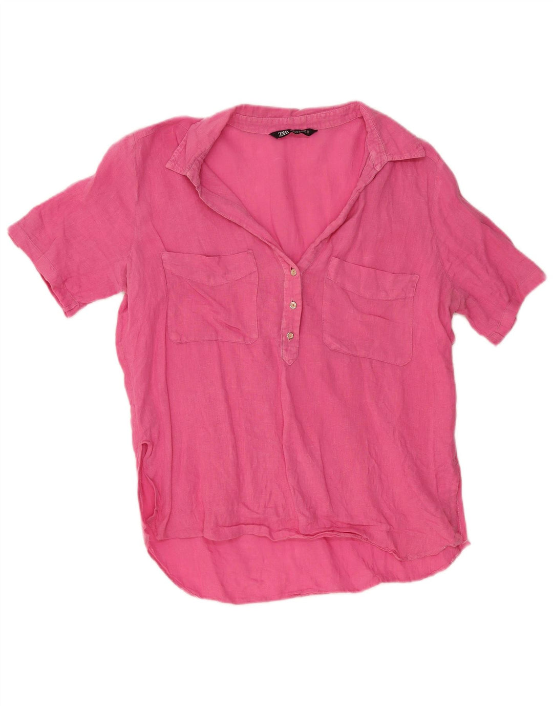 Camicetta a maniche corte da donna ZARA UK 18 XL Rosa