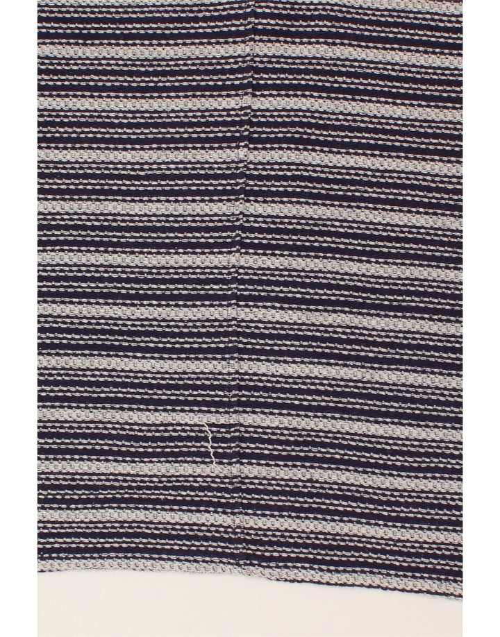 ROXY Womens Oversized Cardigan Sweater UK 16 Large Purple Striped Cotton Vintage Roxy and Second-Hand Roxy from Messina Hembry 
