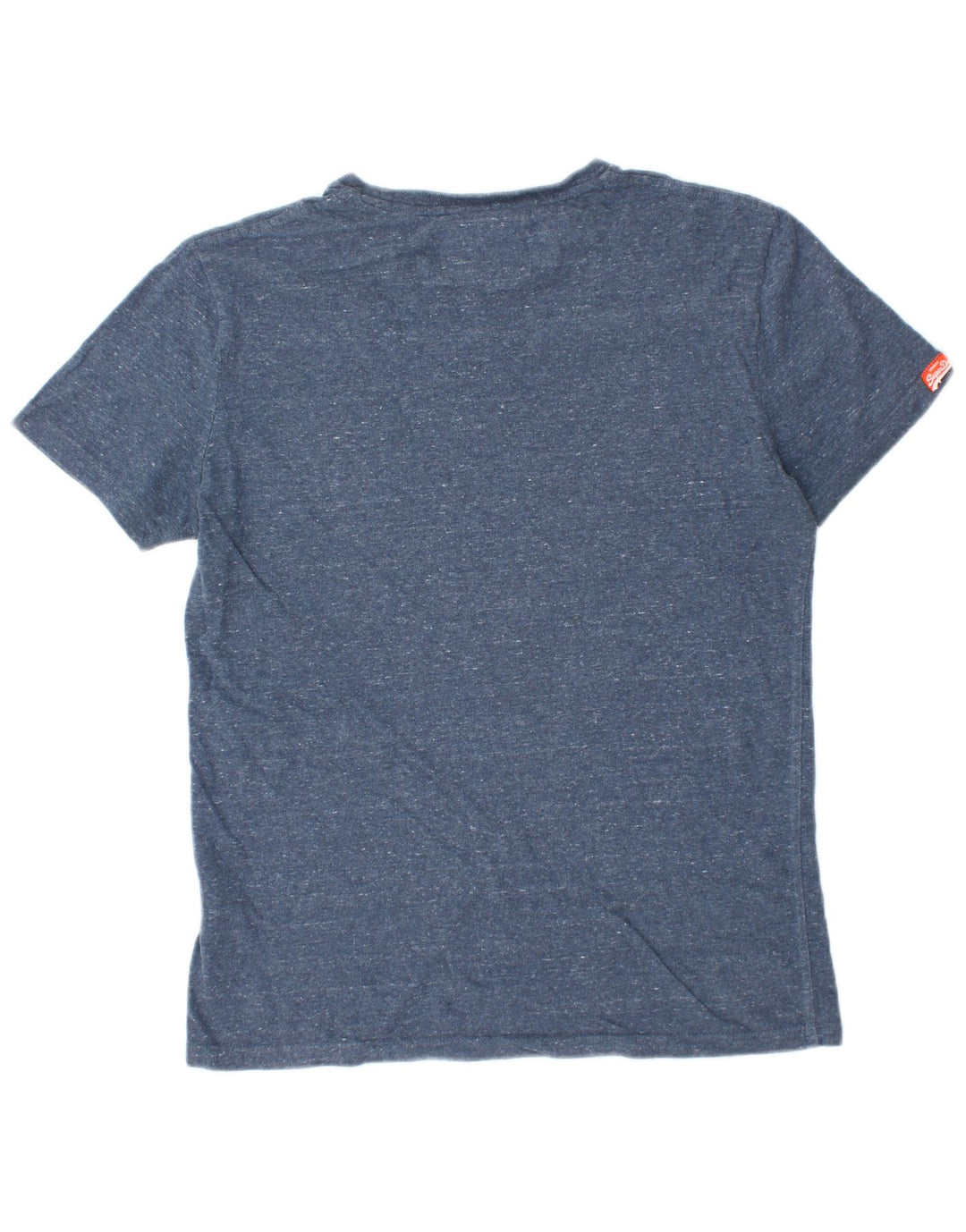 T-shirt da uomo SUPERDRY Top in cotone chiazzato blu navy medio