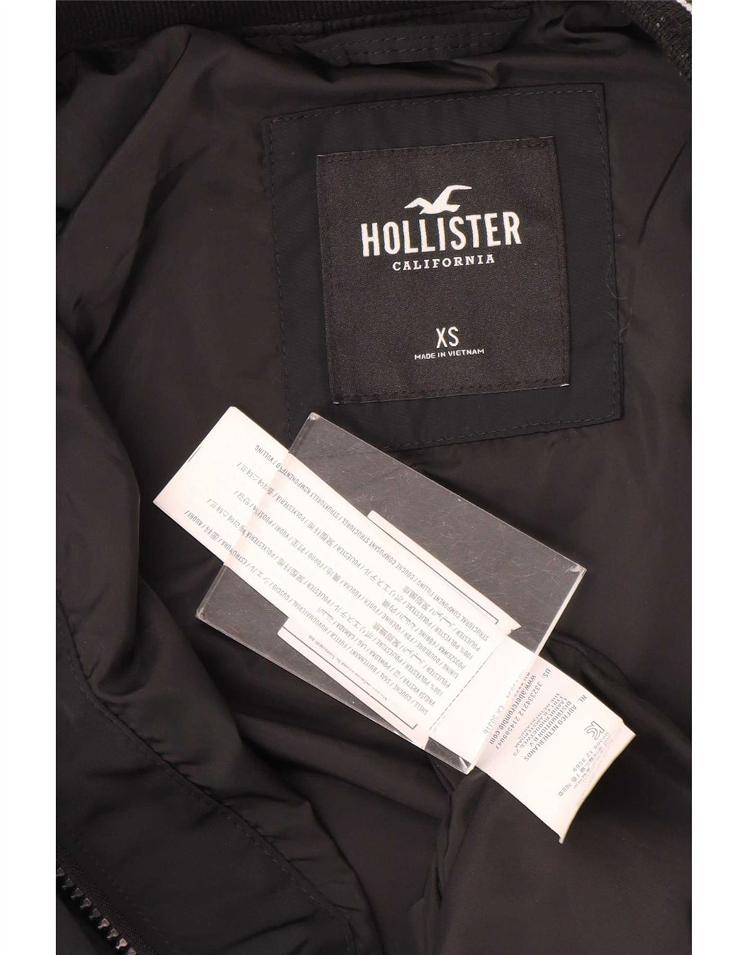 Giubbotto bomber da uomo Hollister UK 34 XS poliestere a righe nere