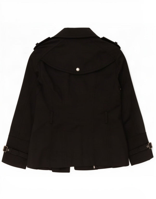 Trench corto da donna Zara UK 14 grande nylon nero