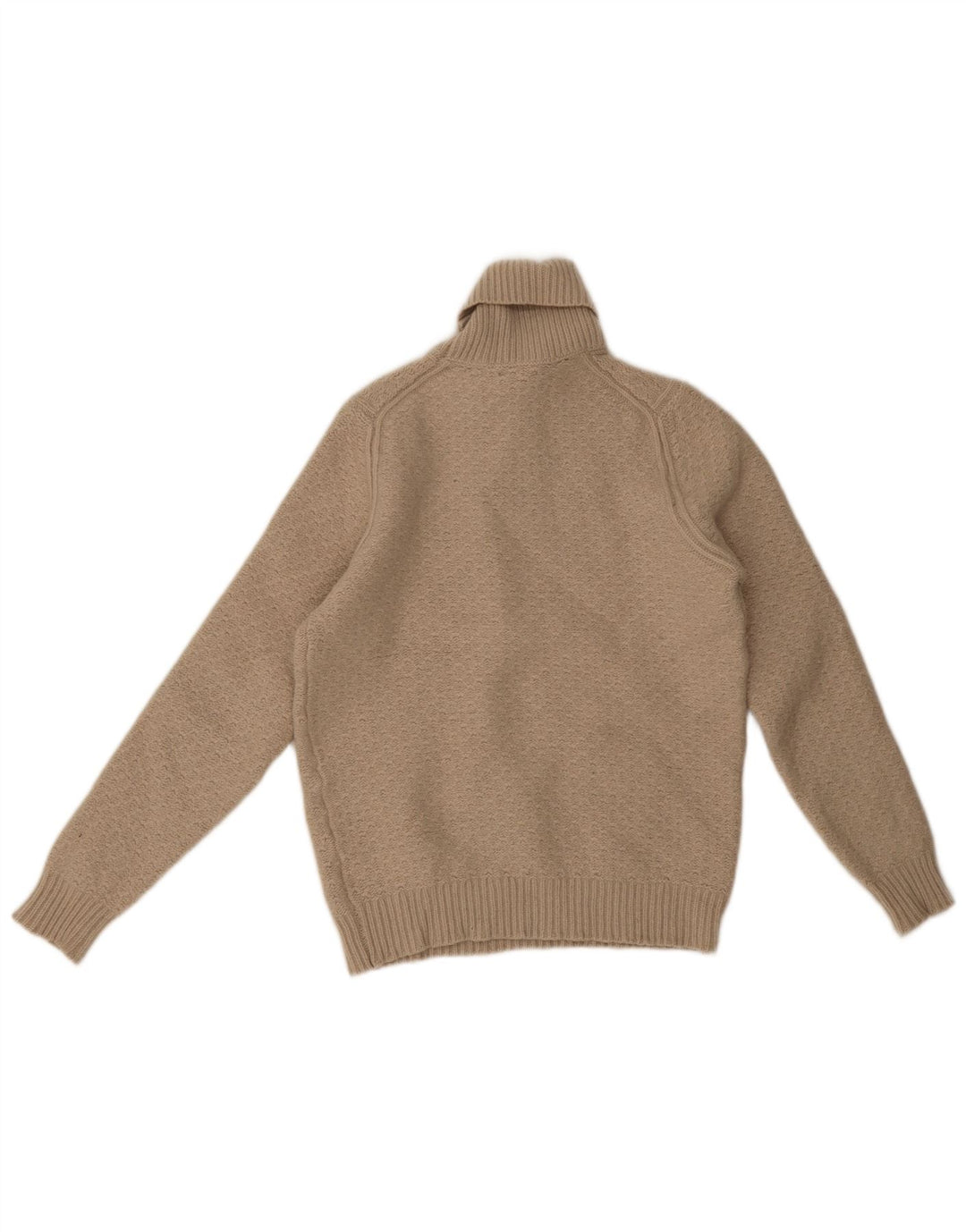 Maglione maglione da donna a collo alto Massimo Dutti UK 14 Large Beige geometrico