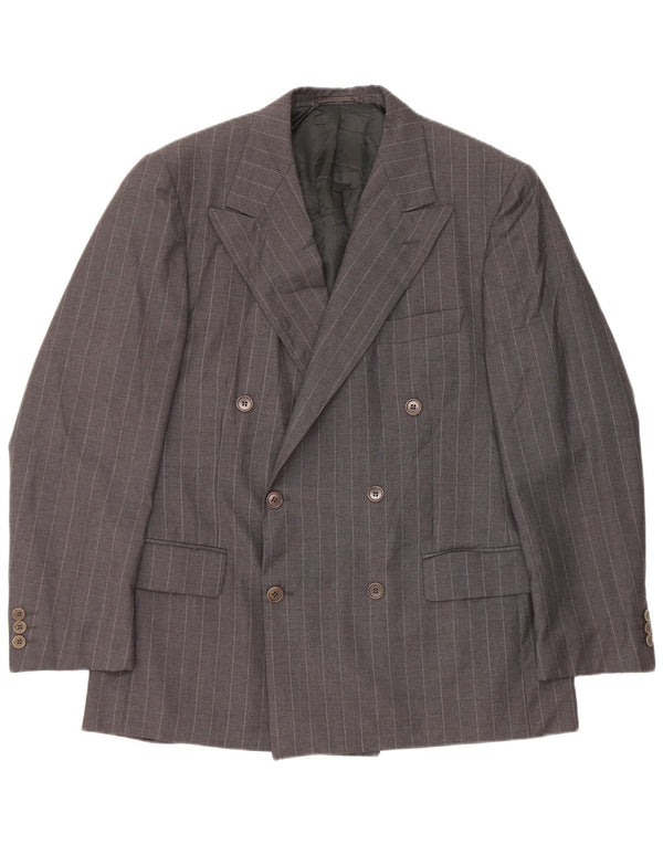 Giacca blazer da uomo Ermenegildo Zegna taglia 54 XL a righe grigie