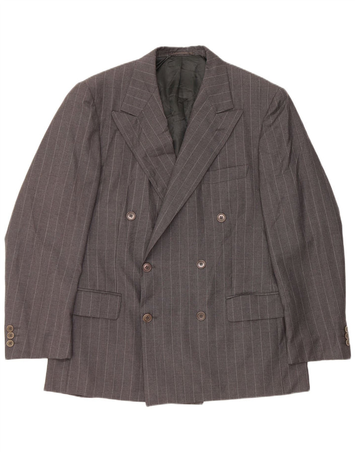 Giacca blazer da uomo Ermenegildo Zegna taglia 54 XL a righe grigie