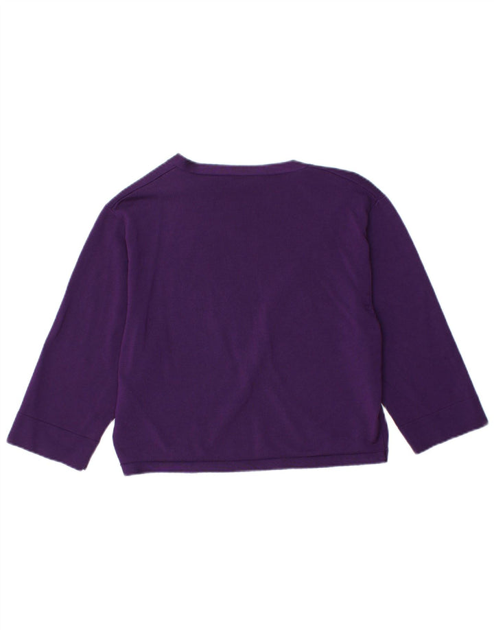 PHASE EIGHT Maglione cardigan Bolero da donna UK 16 Grande viscosa viola