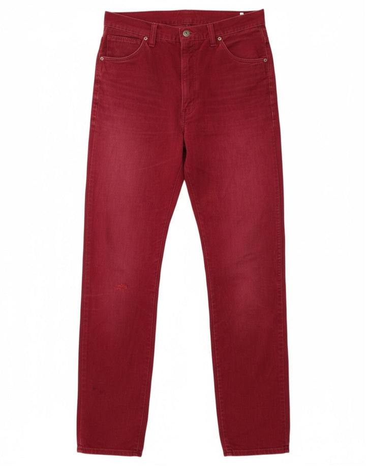 WRANGLER Womens Straight Jeans W30 L31 Burgundy