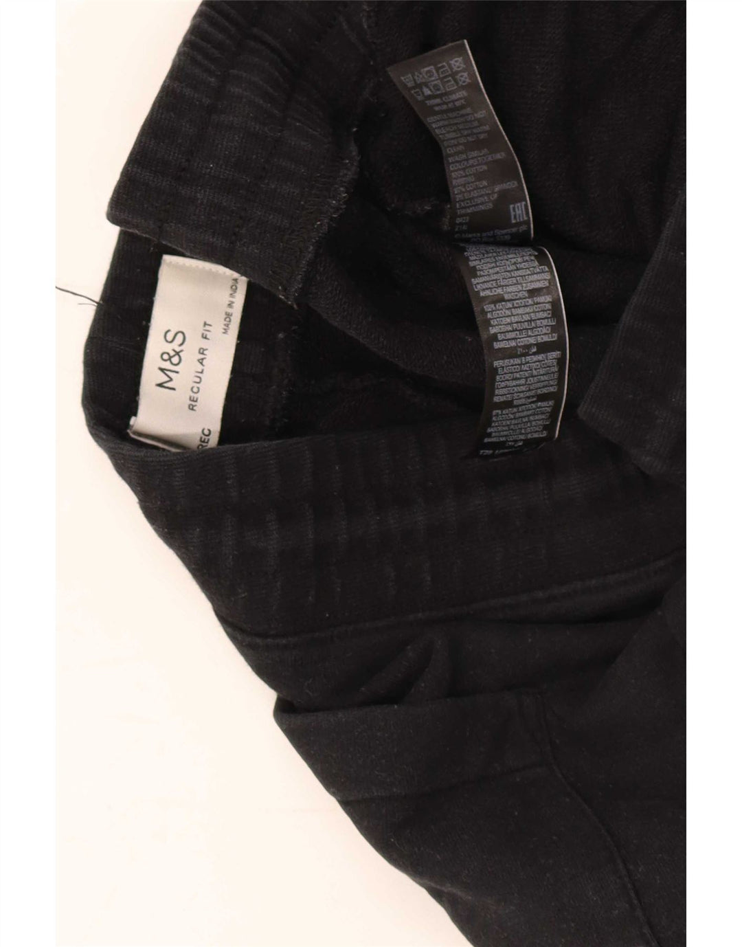 Pantaloni da tuta da uomo Marks & Spencer vestibilità regolare Joggers medi neri