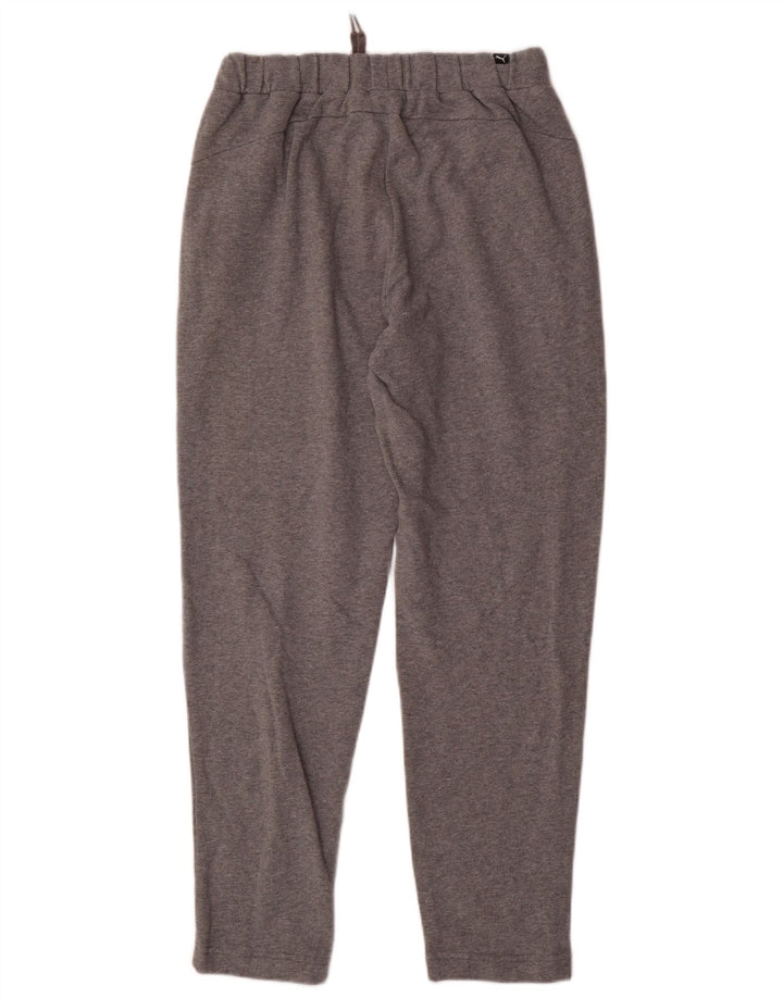 Pantaloni da tuta con grafica PUMA da uomo in cotone mélange grigio medio