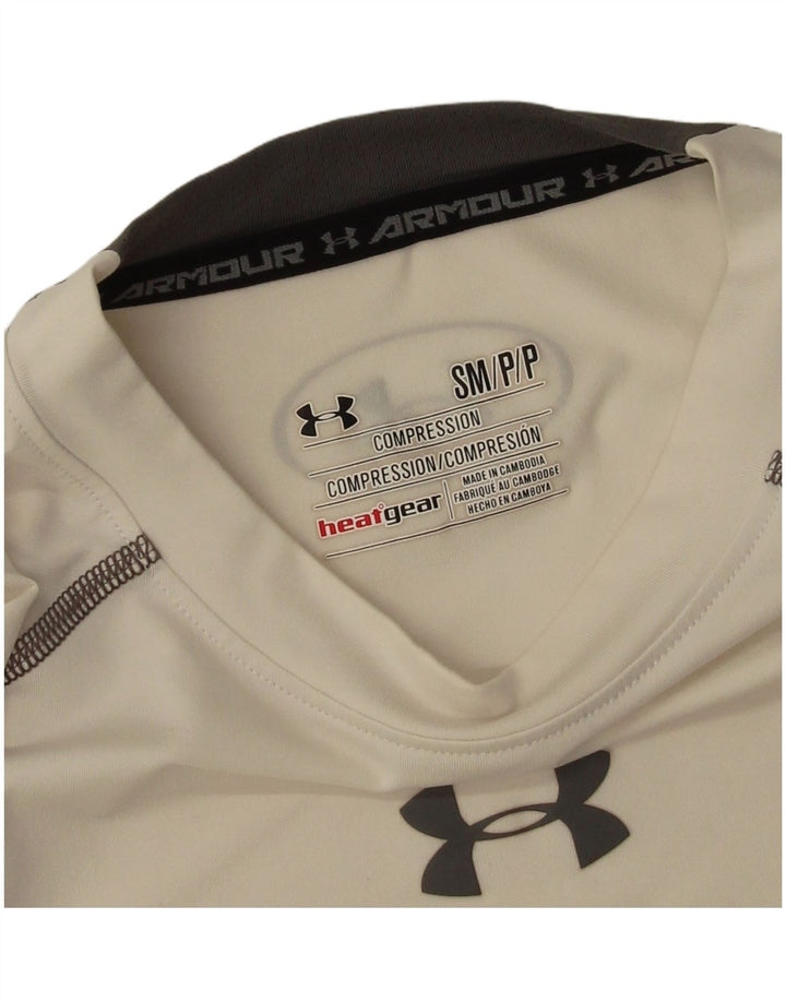 Maglietta grafica da uomo Under Armour Heat Gear Top piccola bianca