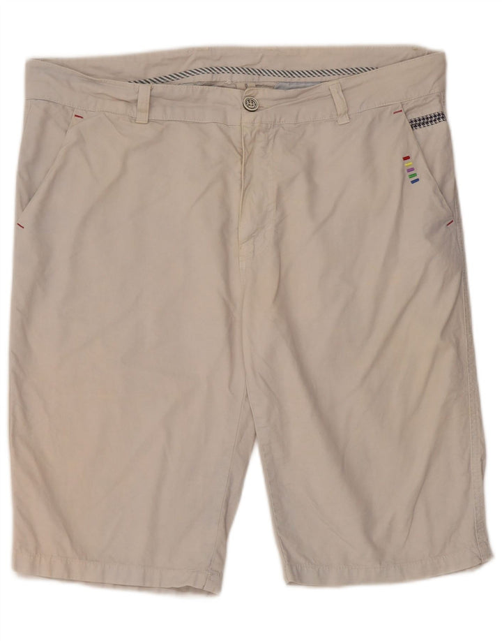 Pantaloncini chino vintage da uomo W36 grandi in cotone grigio