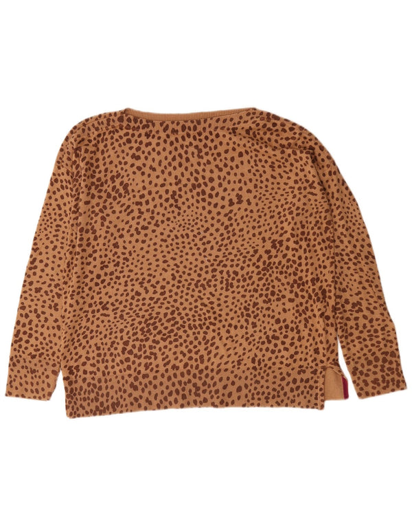 Joules Maglione da donna con scollo a barchetta Maglione UK 12 Marrone medio Stampa animalier