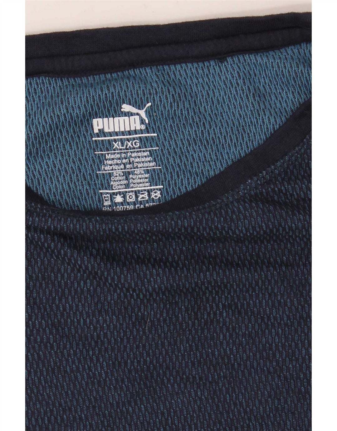 Maglia Puma da uomo a maniche lunghe XL in cotone blu navy