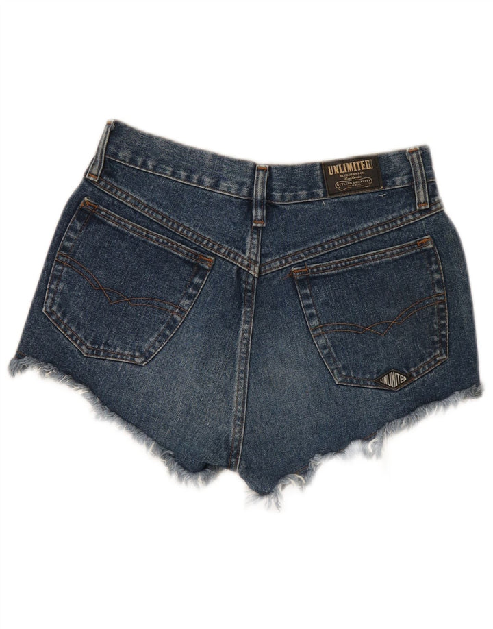 Pantaloncini di jeans da donna illimitati W31 cotone blu medio