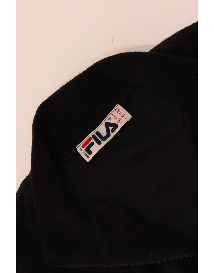 Maglione in pile Fila da uomo con zip e collo piccolo nero