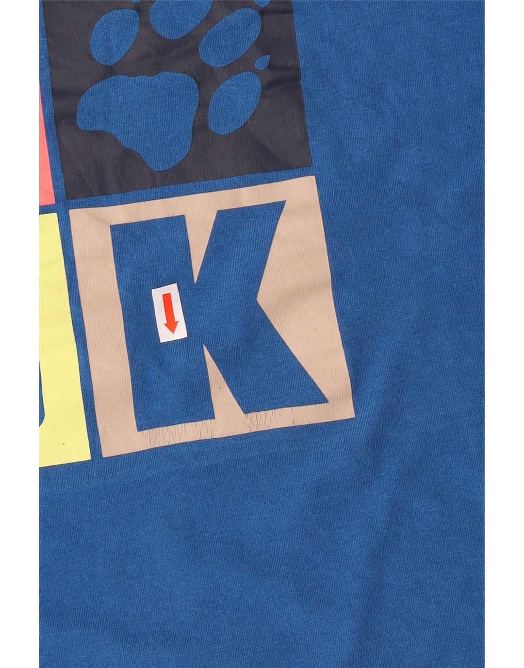 T-shirt grafica da donna Jack Wolfskin Top UK 22/24 2XL cotone blu