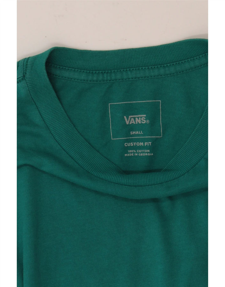 VANS Mens Custom Fit Graphic T-Shirt Top Small Green Vintage Vans and Second-Hand Vans from Messina Hembry 