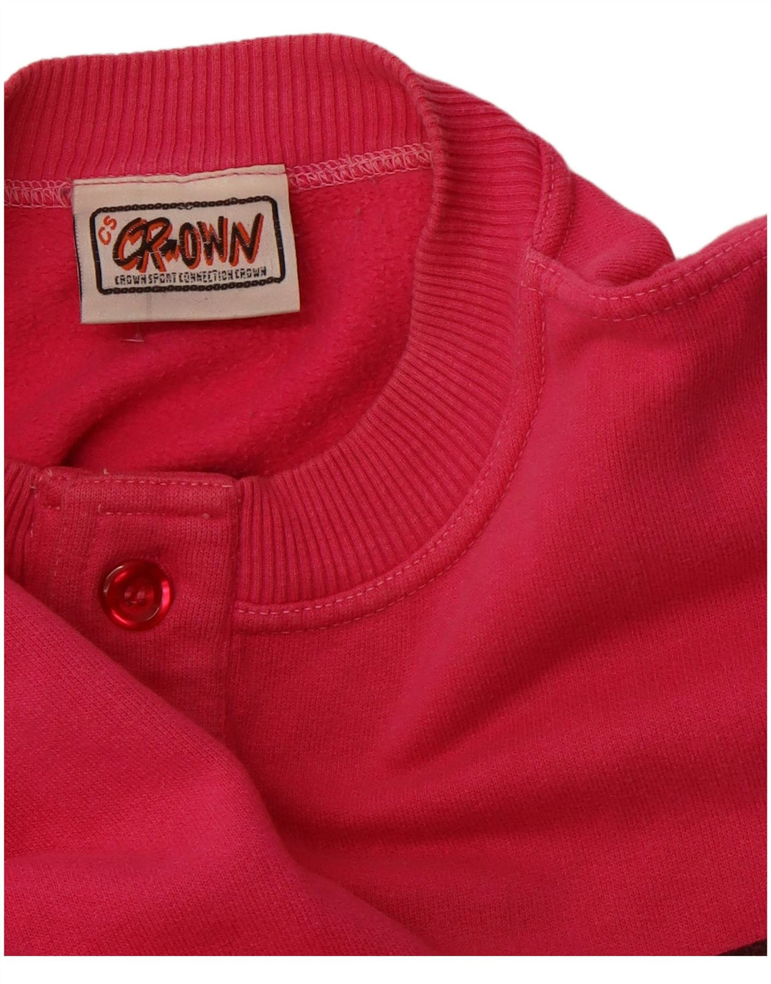 CROWN Felpa da uomo Maglione in cotone rosa medio