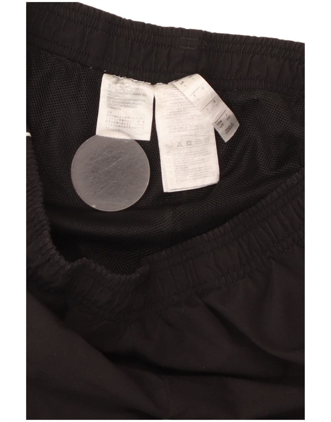 Pantaloni da tuta da uomo ADIDAS grandi neri in poliestere