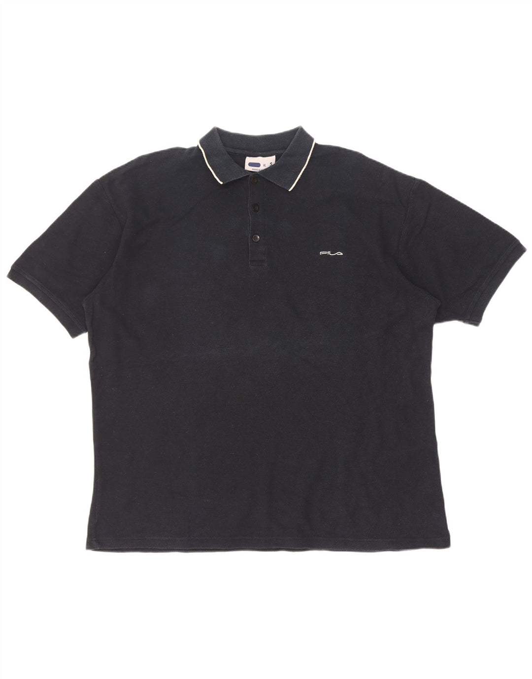 Polo da uomo Fila XL in cotone nero