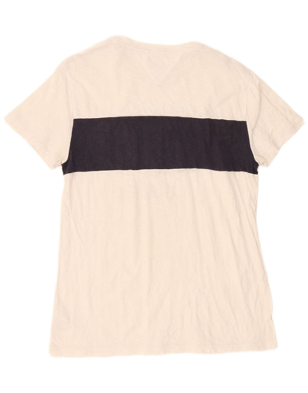 T-shirt grafica da uomo con vestibilità regolare Tommy Hilfiger Top Large White Colourblock