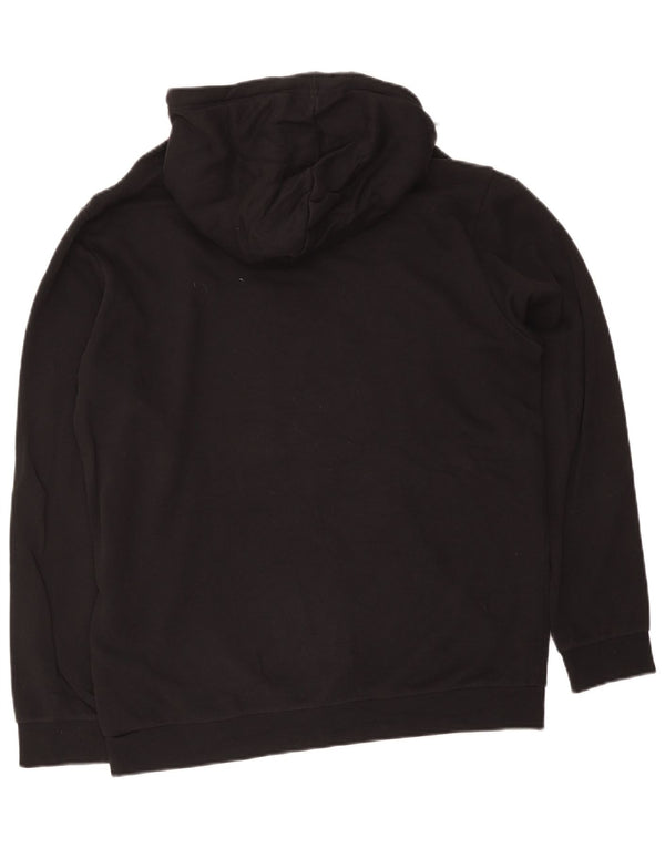 Felpa con cappuccio da uomo Adidas Large in cotone nero