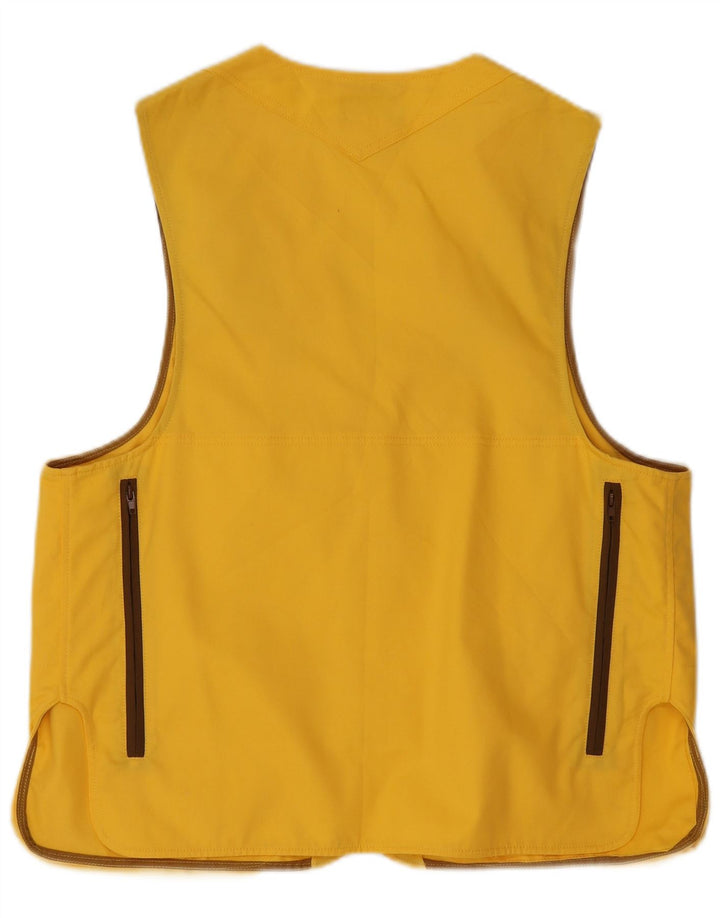 Gilet da uomo VINTAGE UK 40 Large Giallo Colourblock Poliestere