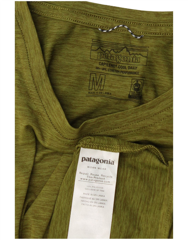 T-shirt da uomo Patagonia Top in poliestere chiazzato medio kaki
